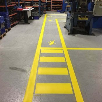 İş Güvenliği yer çizgileri